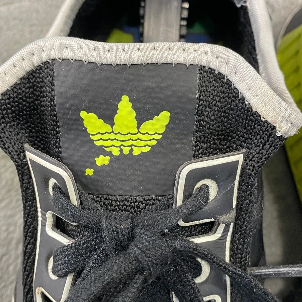 Adidas NMD R1 Black Neon‎ Yellow Mens Sz 12 GV7183 Shoes Sneakers